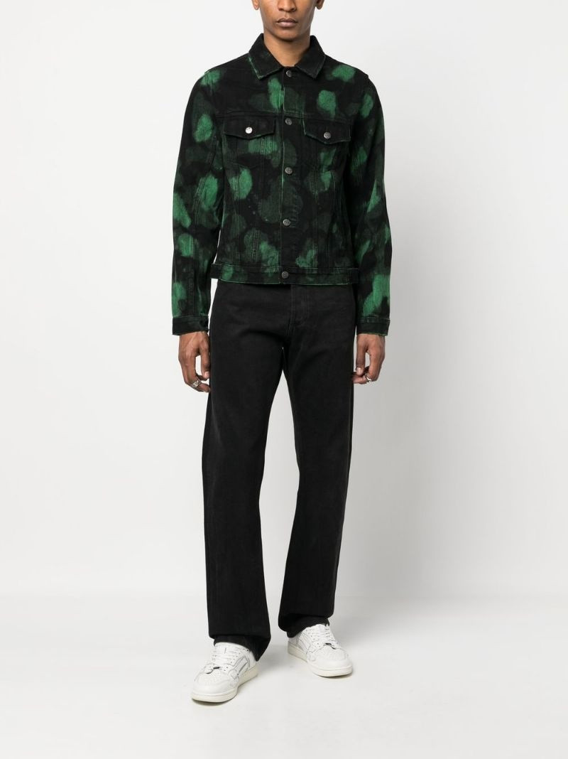 Ksubi spot-print distressed denim jacket outlook
