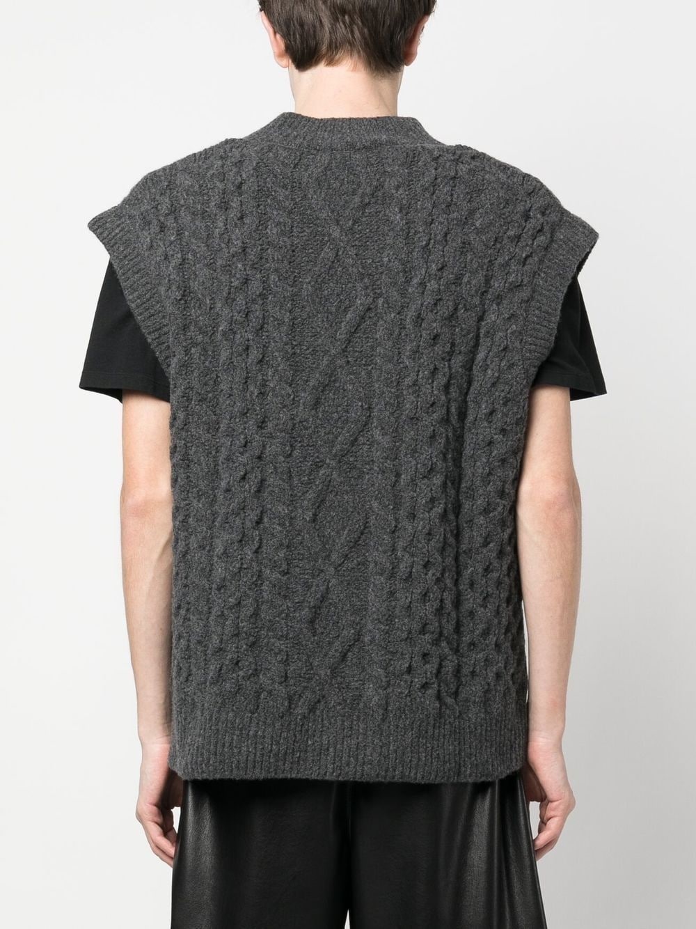 Doan cable-knit vest - 4