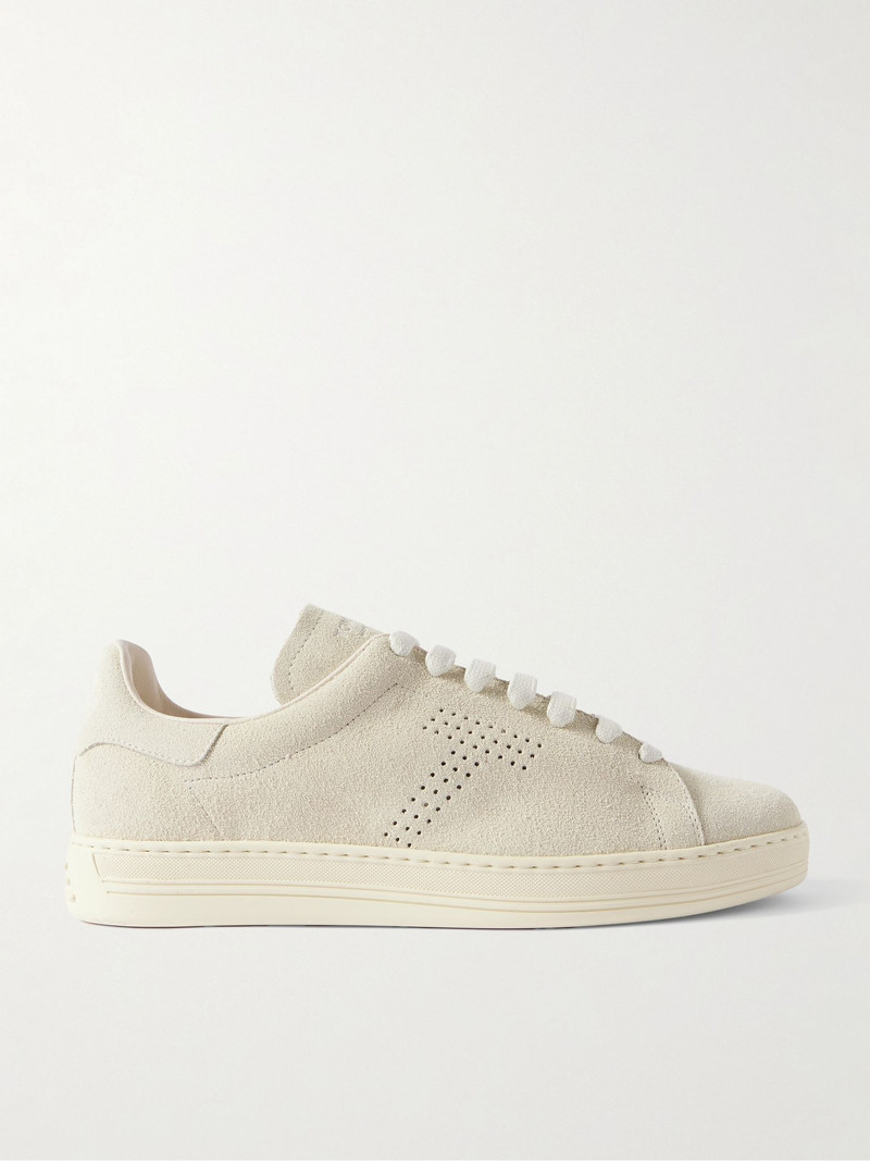 Warwick Perforated Suede Sneakers Beige 1