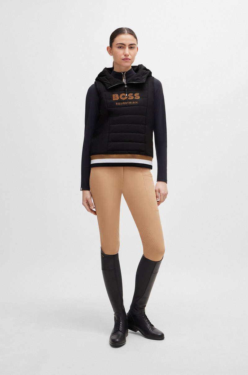 BOSS EQUESTRIAN SLEEVELESS HOODIE WITH EMBROIDERED LOGO outlook