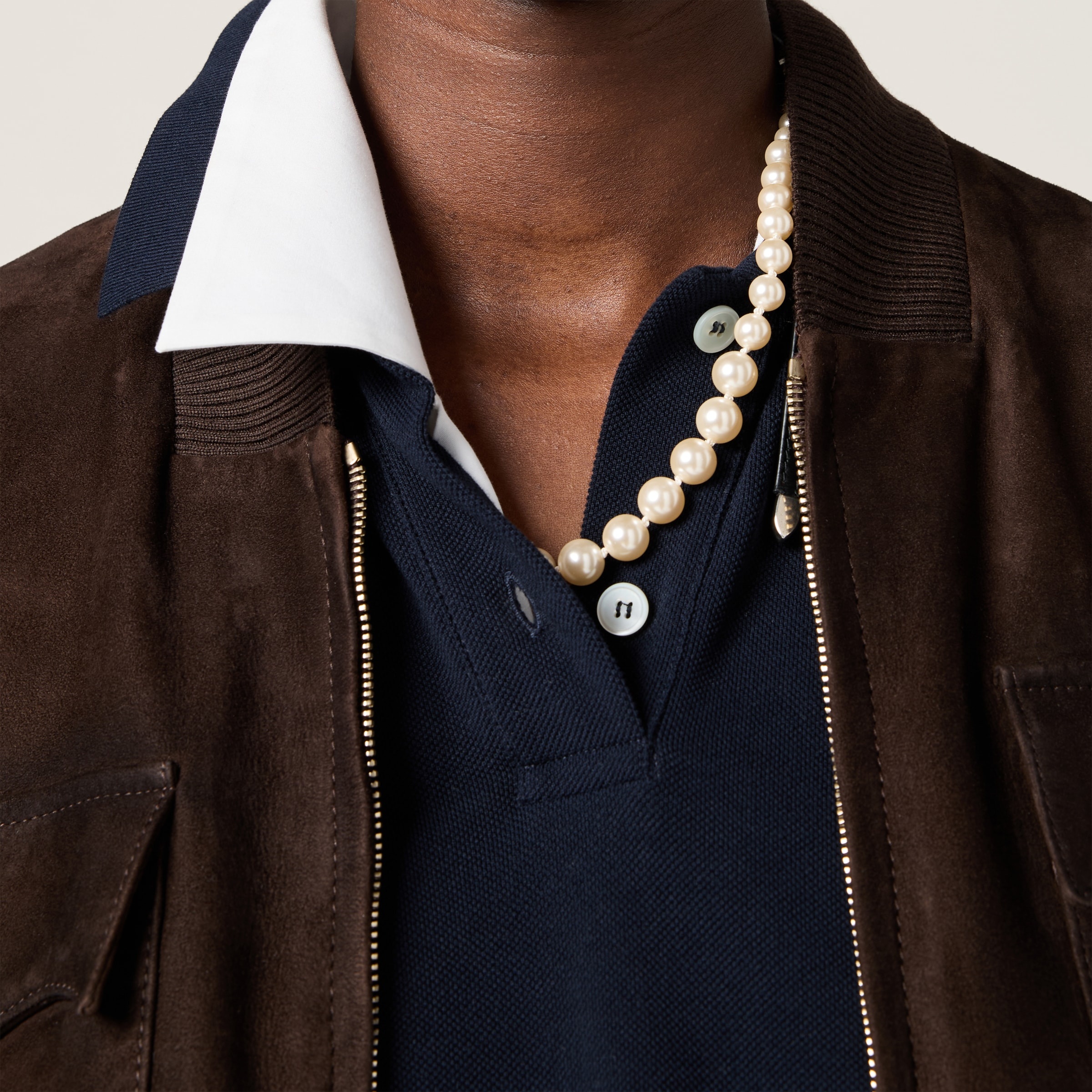 Suede nappa leather jacket - 4