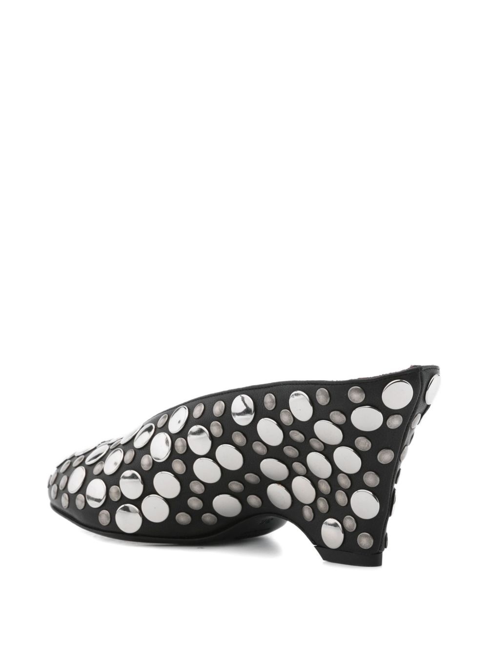 70mm metallic-studded heeled mules - 3