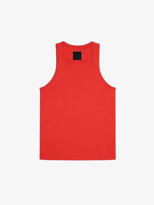 SLIM FIT TANK TOP WITH SQUARE COLLAR - 4