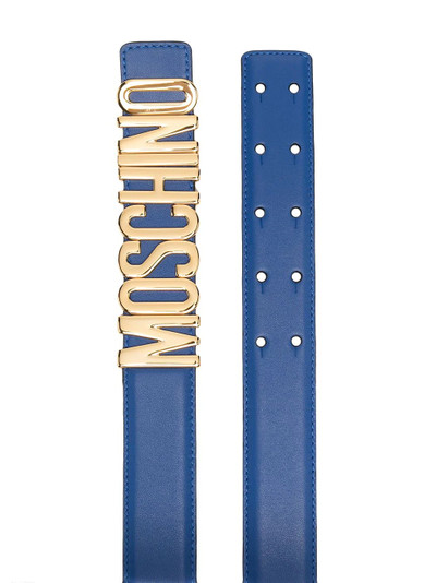 Moschino logo-plaque adjustable belt outlook