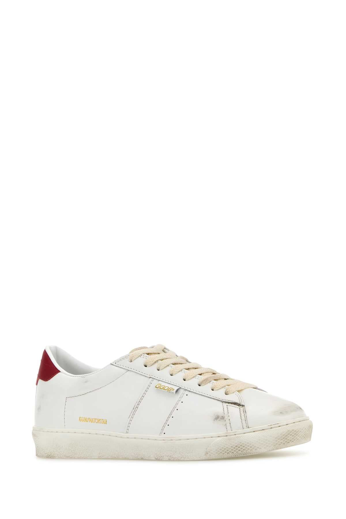 Golden Goose Deluxe Brand Men White Leather Matchstar Sneakers - 2