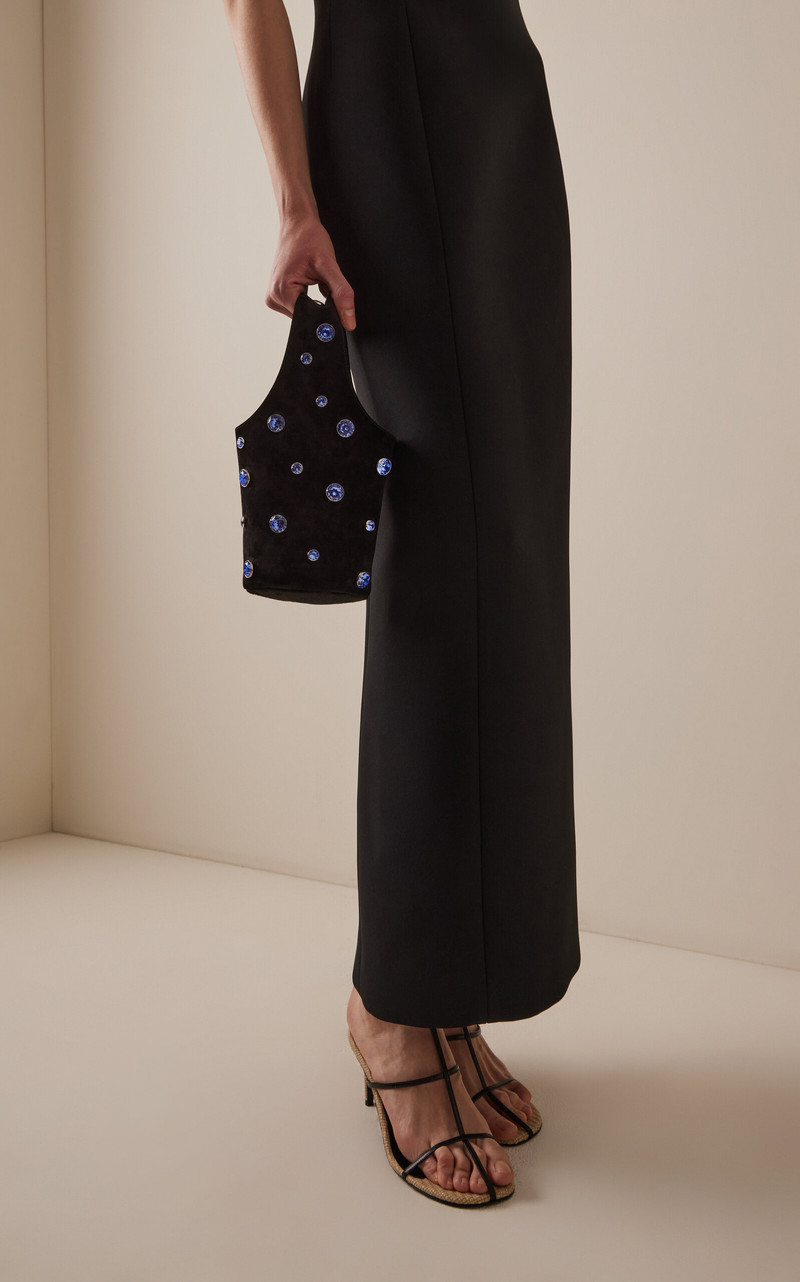 KHAITE Livia Small Suede Bag black outlook