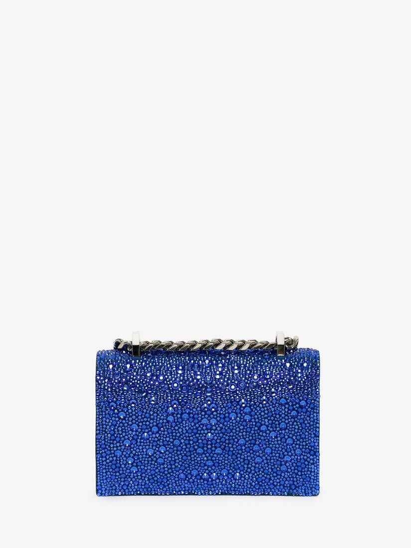 Women's Mini Jewelled Satchel in Electric Blue - 3