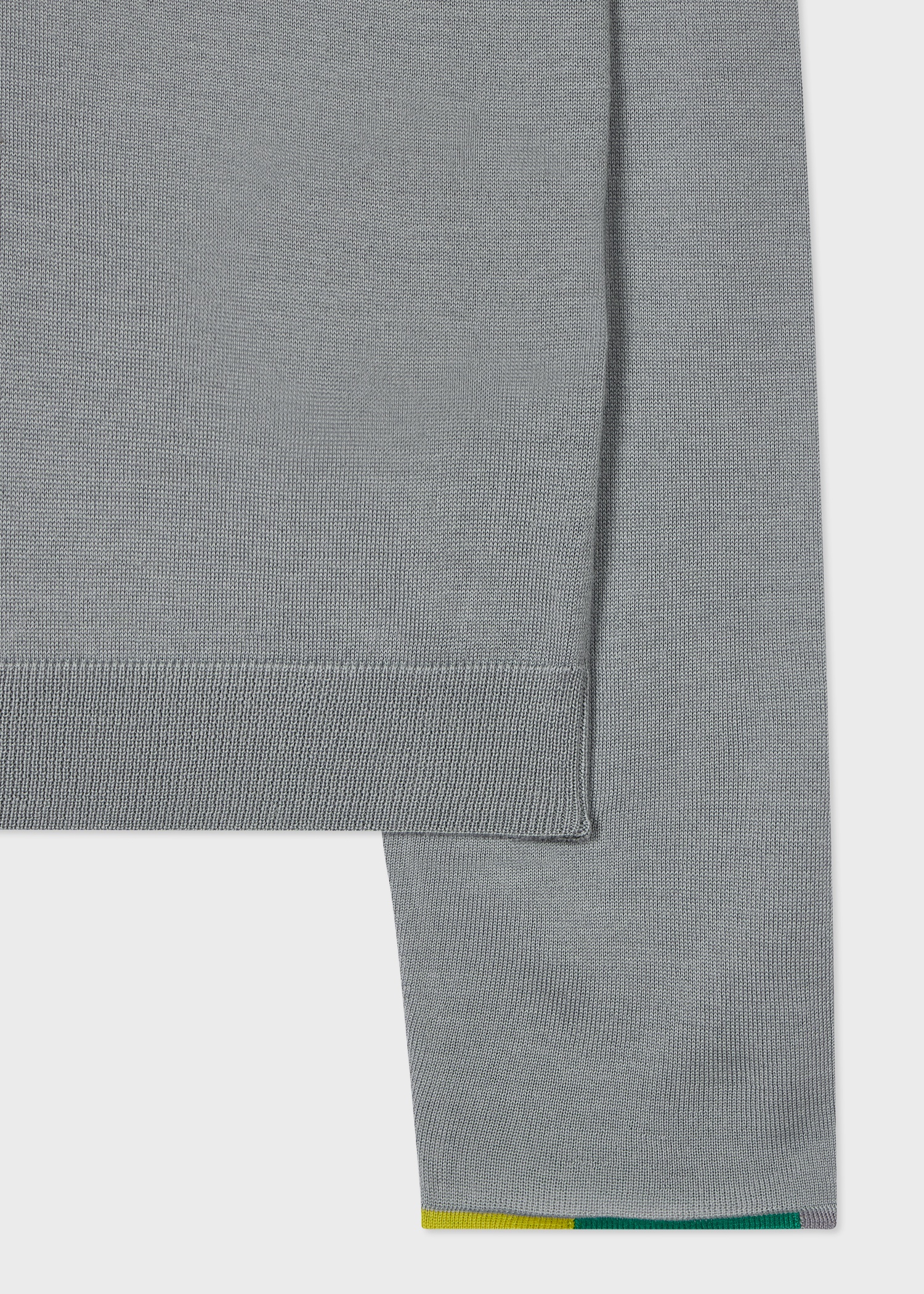 Women's Pale Blue Merino Knitted V Neck Sweater - 2