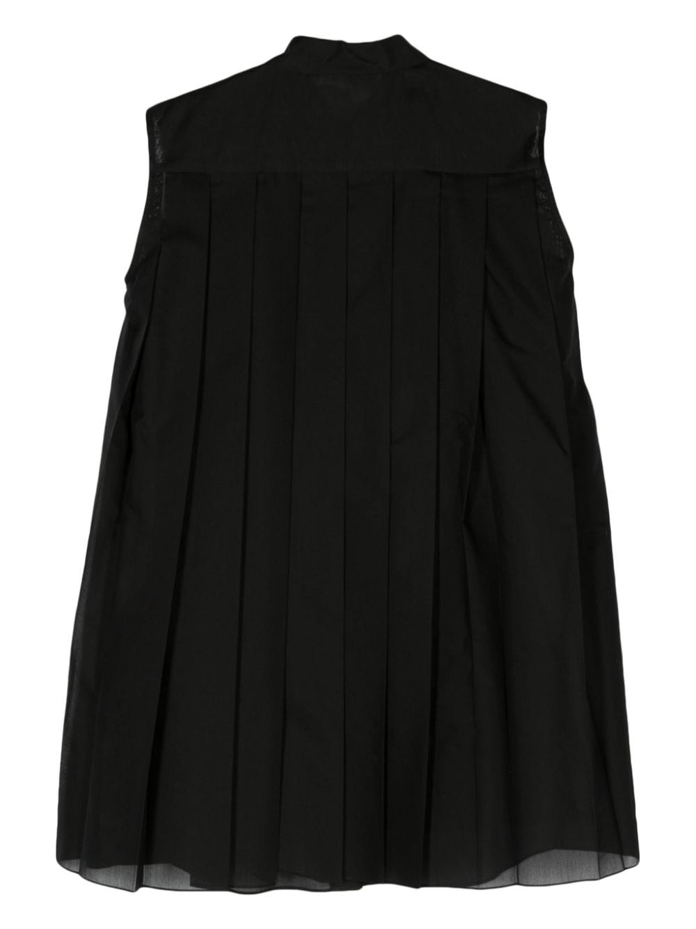 sleeveless voile shirt dress - 2