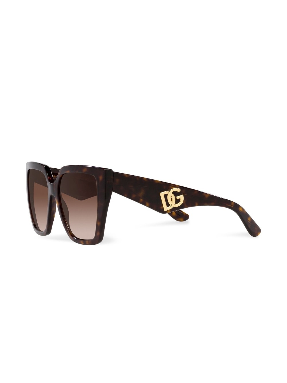 tortoiseshell logo-plaque arm sunglasses - 2