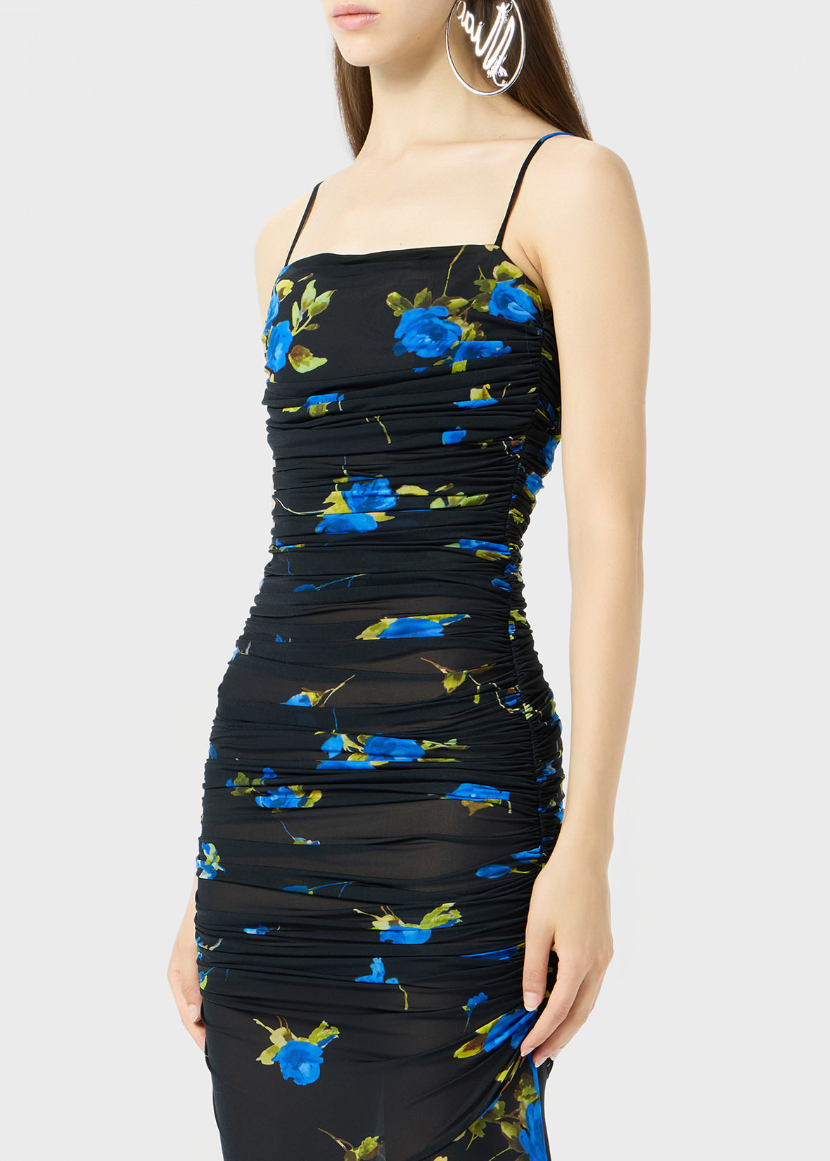 LONG DRESS IN FLOWER PRINT JERSEY - 5