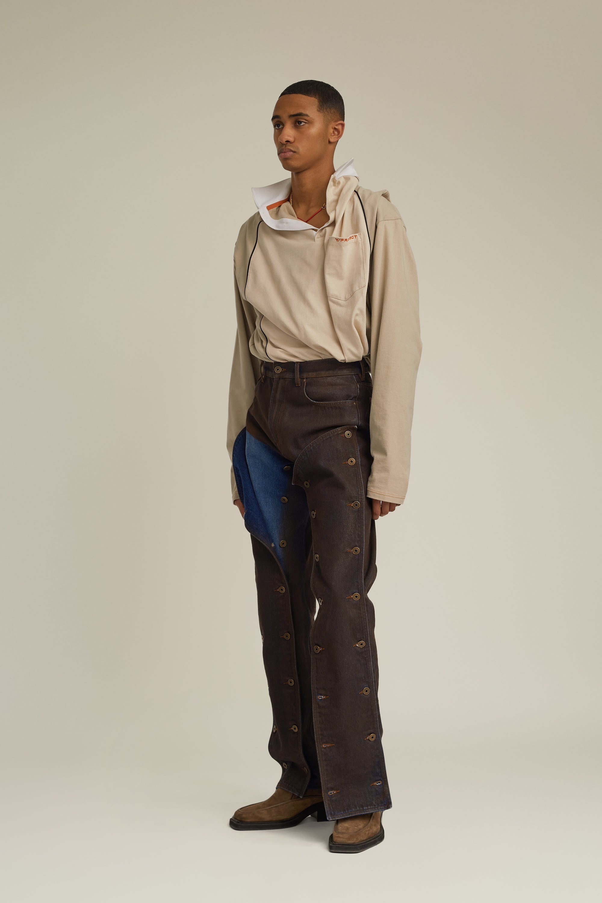Button Panel Jeans - 4