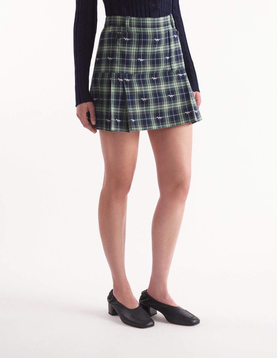 PLEATED MINI SKIRT WITH POCKETS - 3
