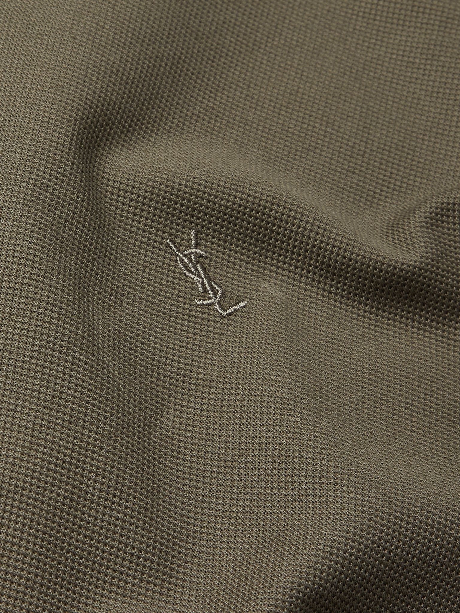 Slim-Fit Logo-Embroidered Cotton-Piqué Polo Shirt - 3