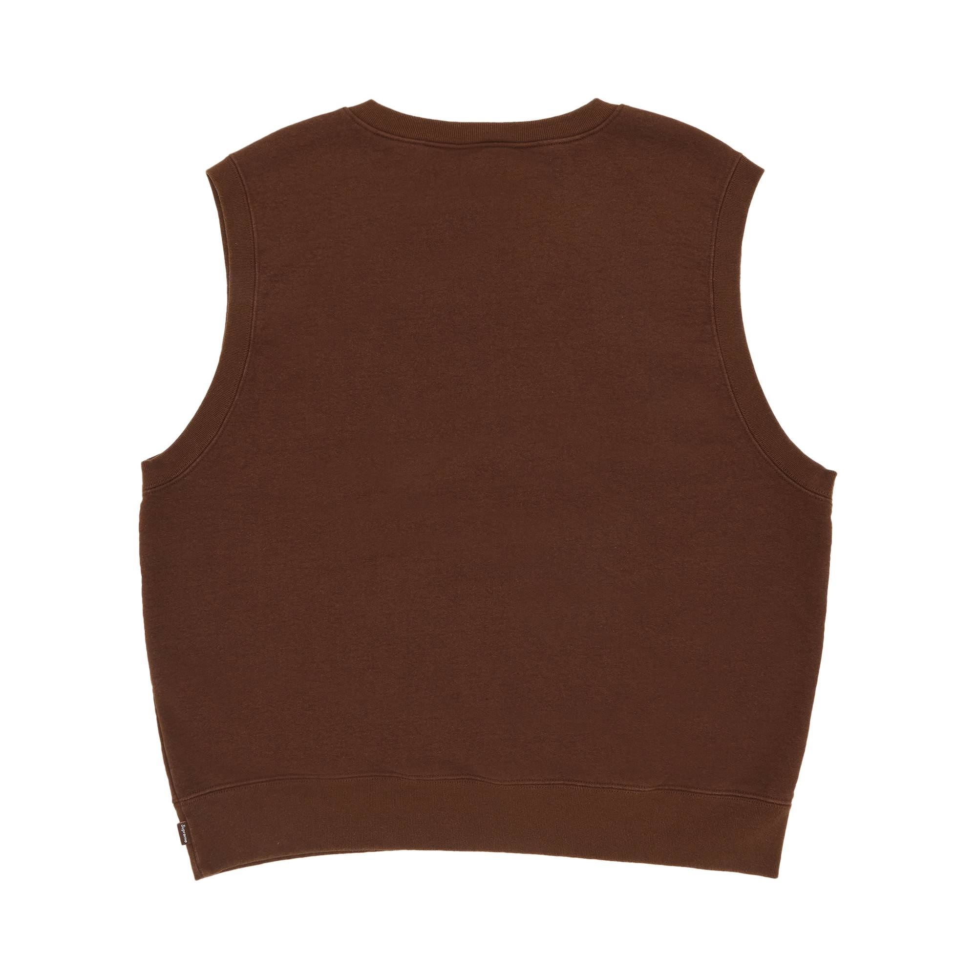 Supreme Sweatshirt Vest 'Brown' - 2