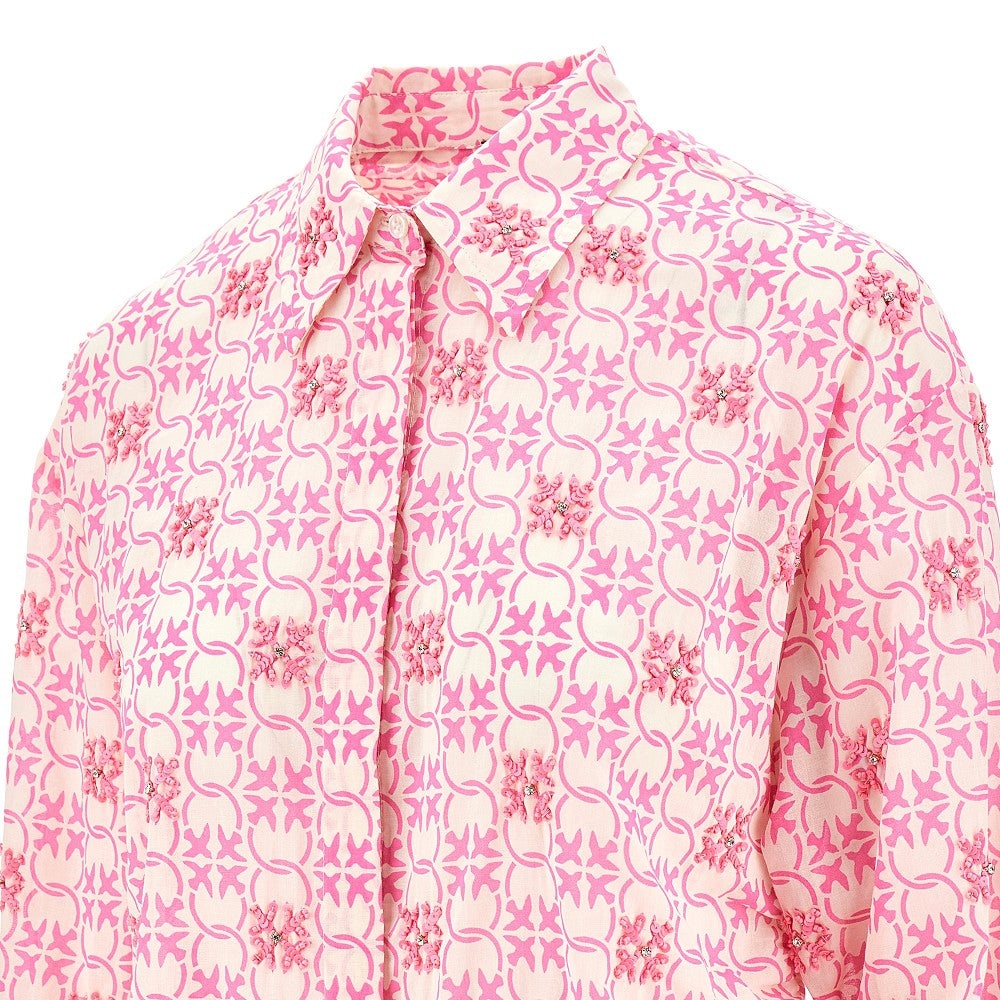 MONOGRAM PRINT MUSLIN SHIRT - 2