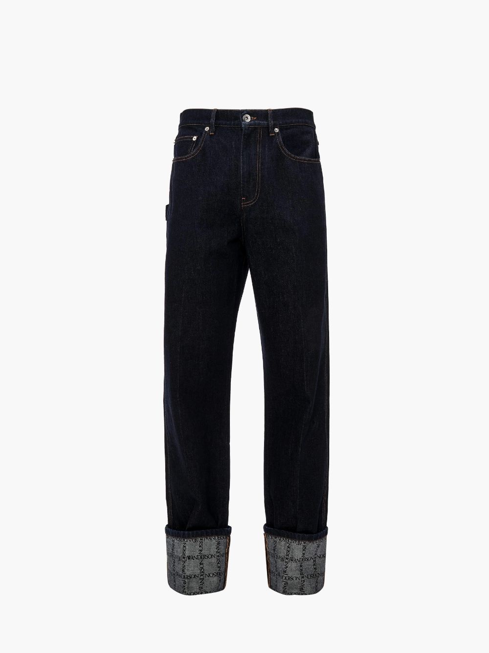 LOGO GRID DENIM JEANS - 1