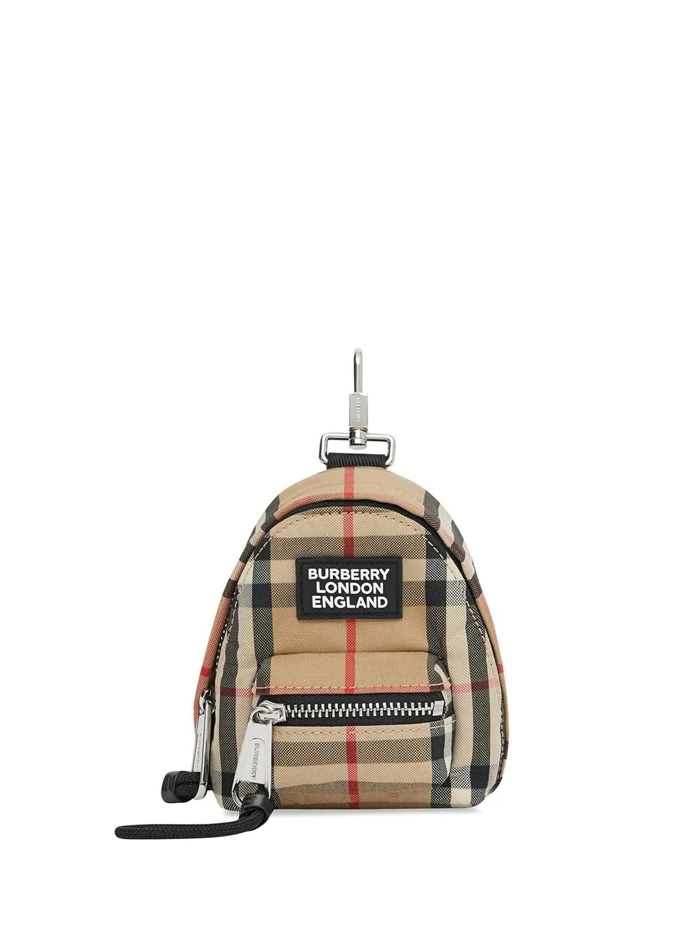 Vintage Check backpack key charm - 1