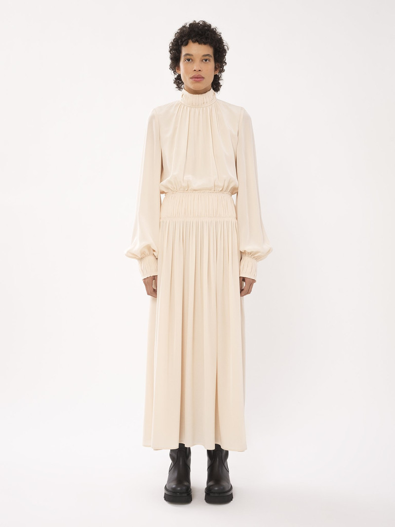 HIGH-NECK FLARE DRESS 3