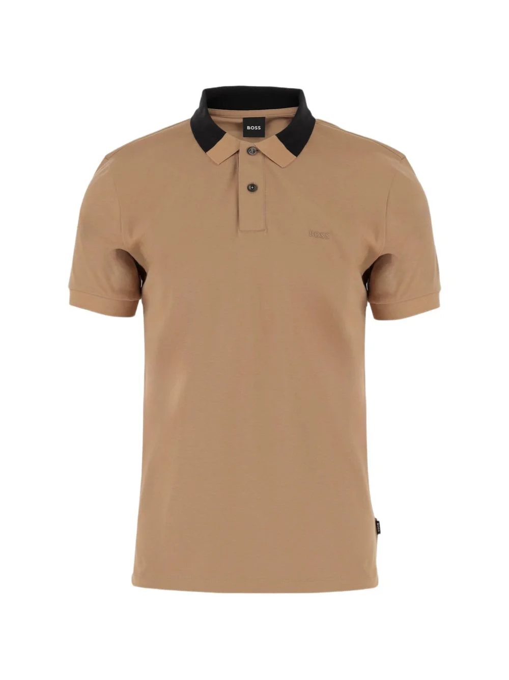 contrast-collar polo shirt - 1