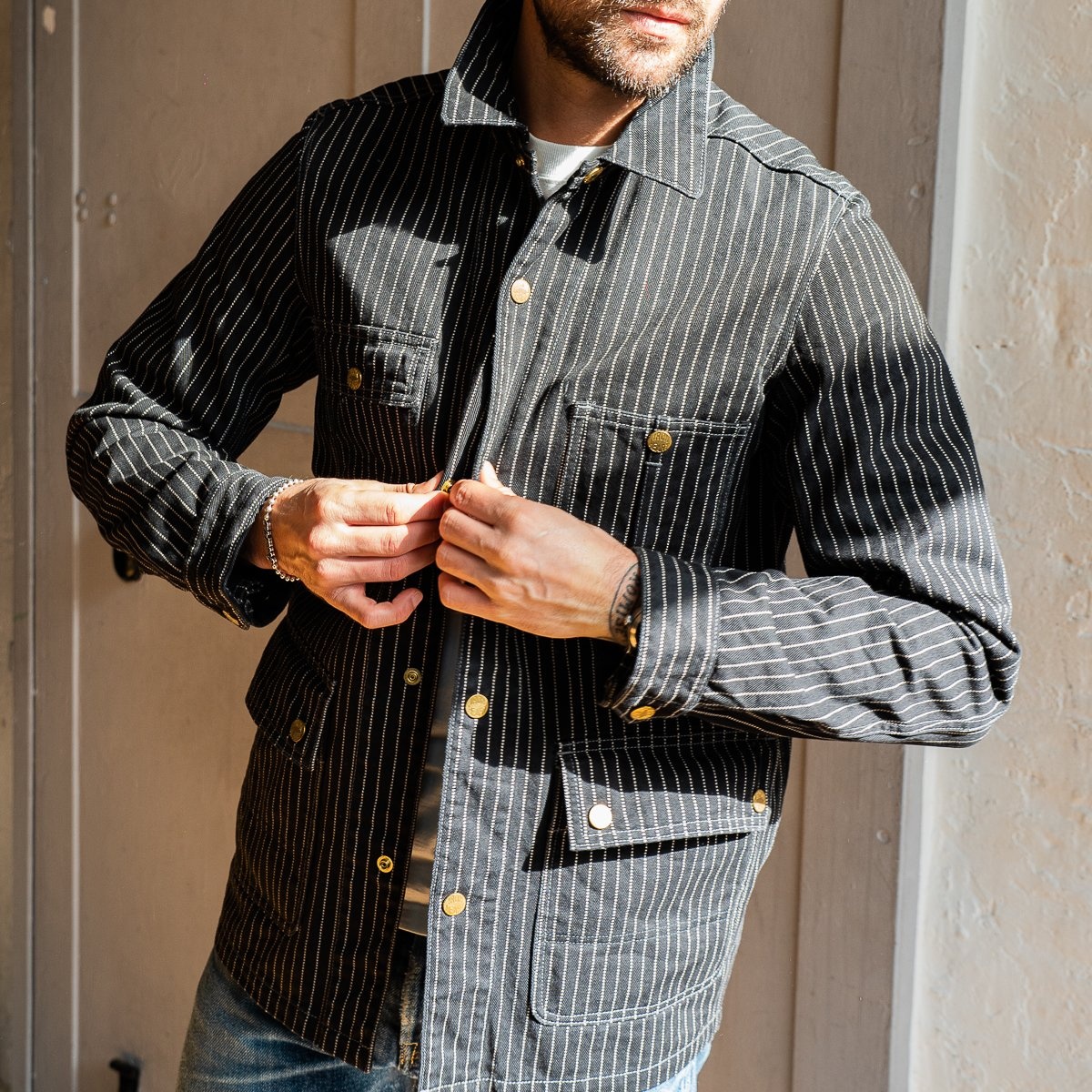 IHJ-120-BLK 12oz Wabash Chore Jacket - Black - 4