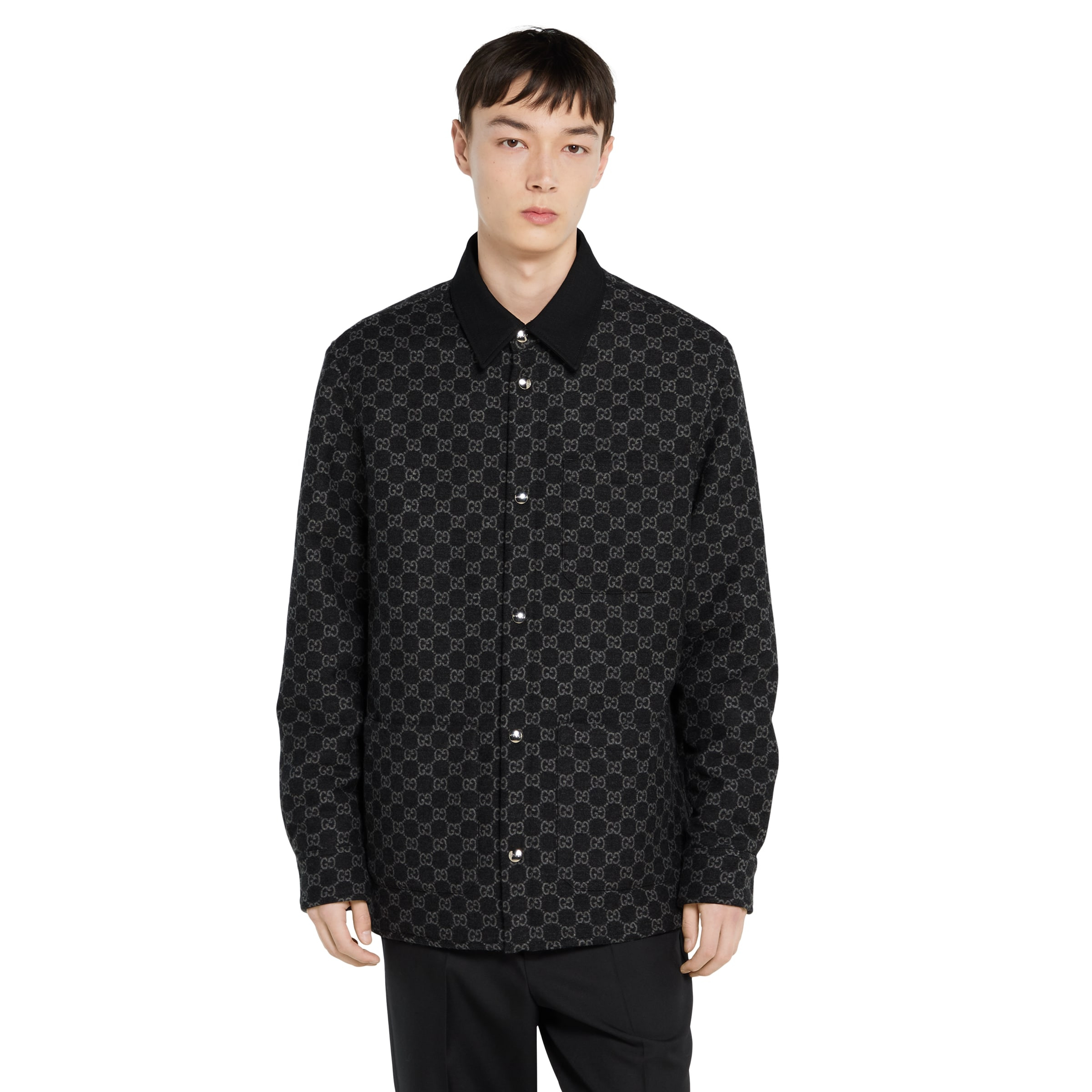 Brushed GG flannel jacket - 3