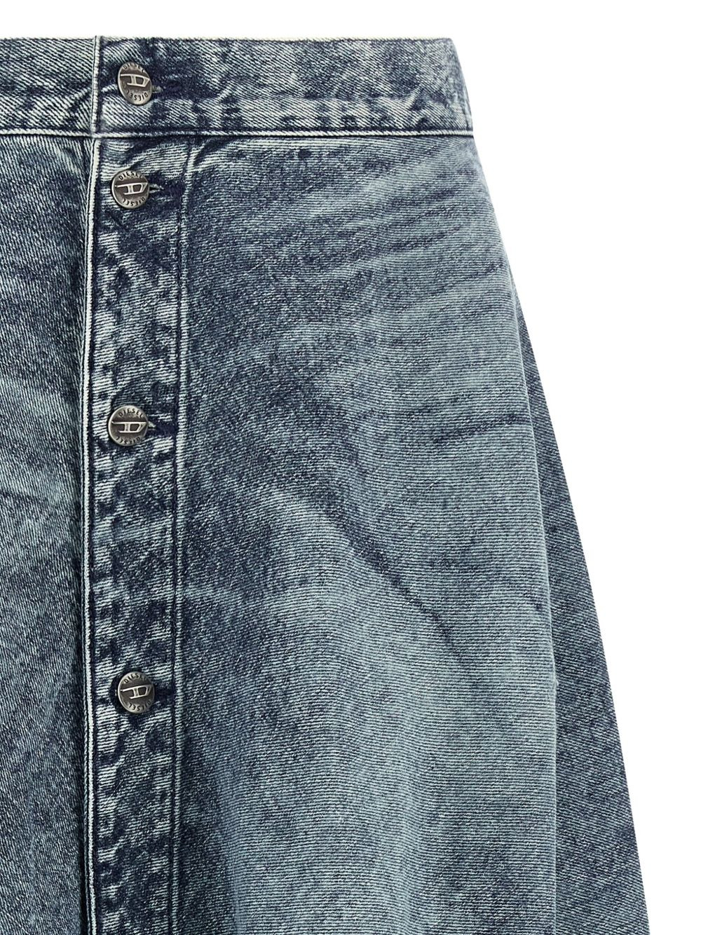 stone-washed denim skirt - 3