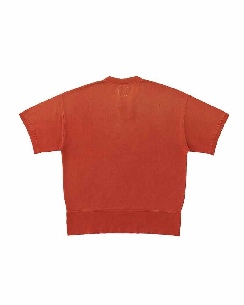 visvim COURT SWEAT S/S CRASH RED outlook