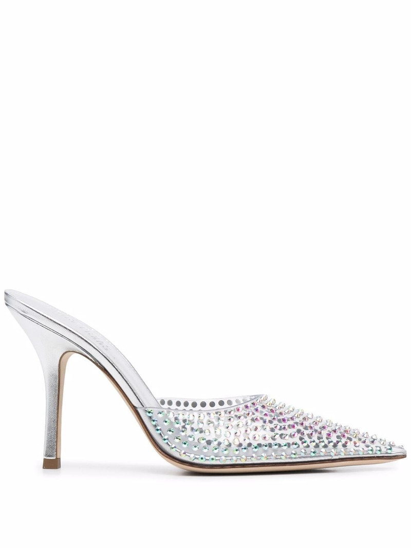 PARIS TEXAS pointed-toe crystal-studded pumps outlook