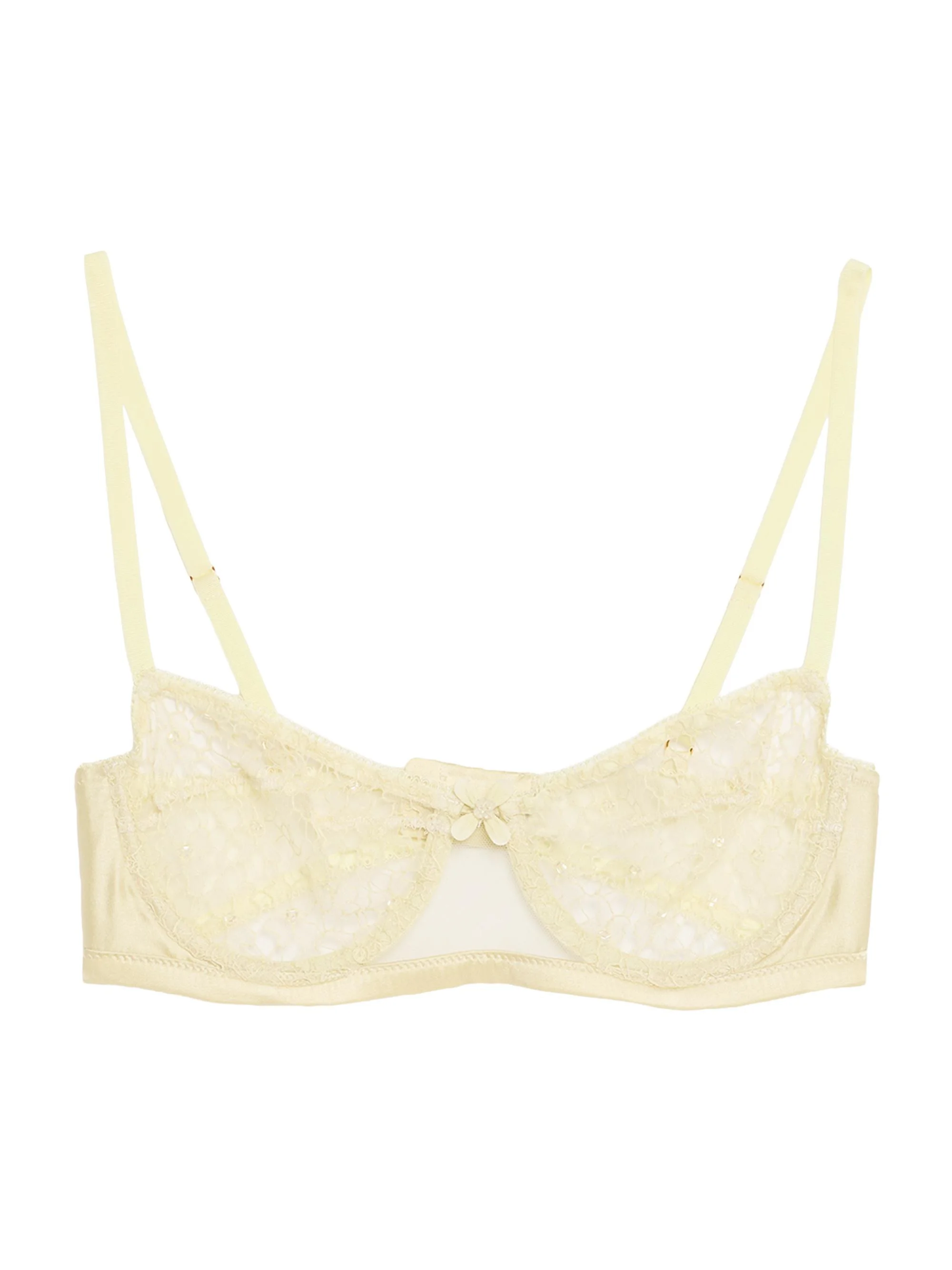 Women's Vinca Floral Lace Balconette Bra - Light Beige - 1