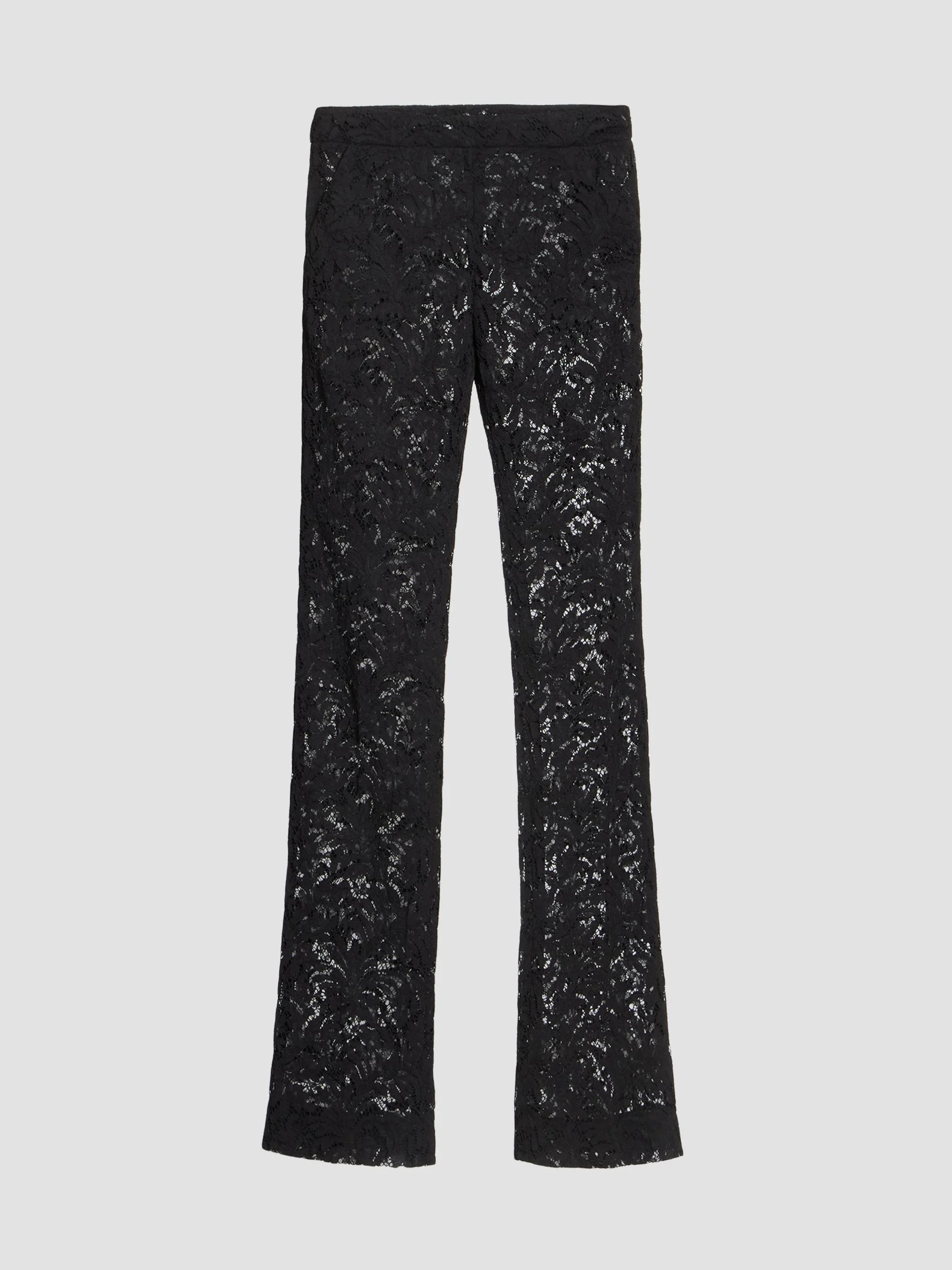 Women's Lace Tailored Pants - Noir - 1