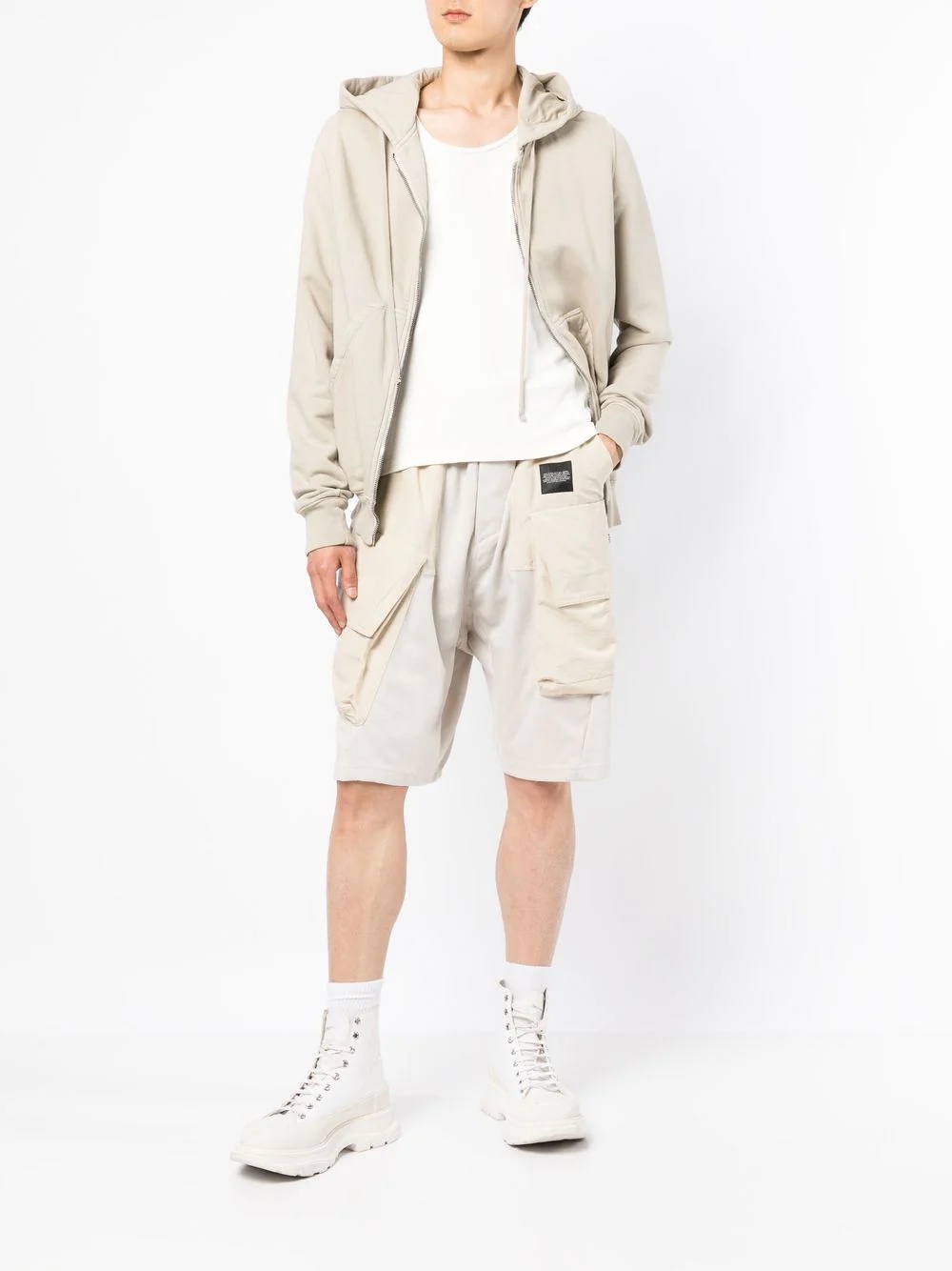 panelled cargo shorts - 2