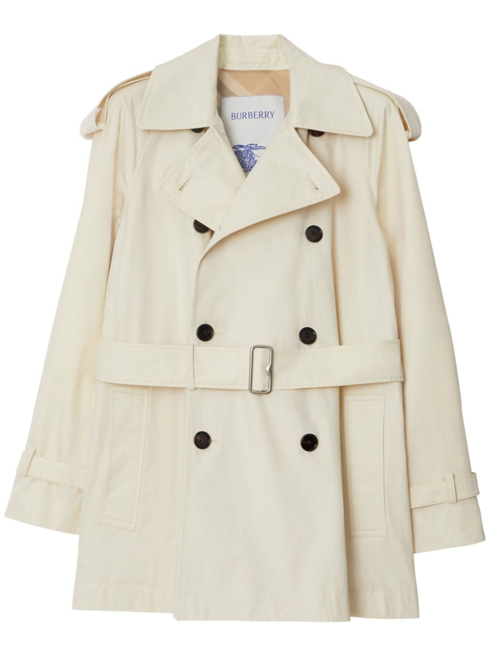 Burberry Short Belted Trench Coat - 1