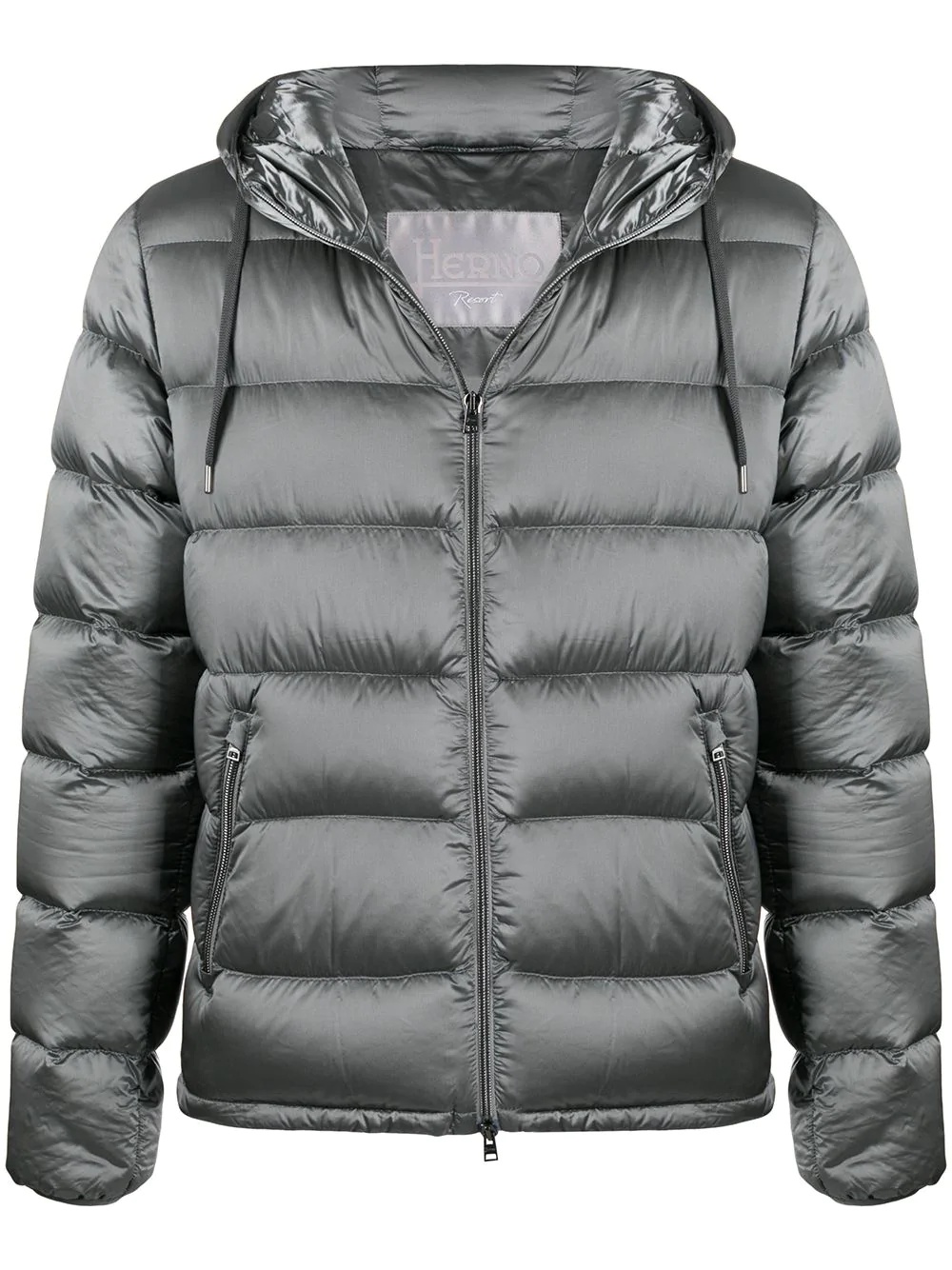 hooded down jacket - 1