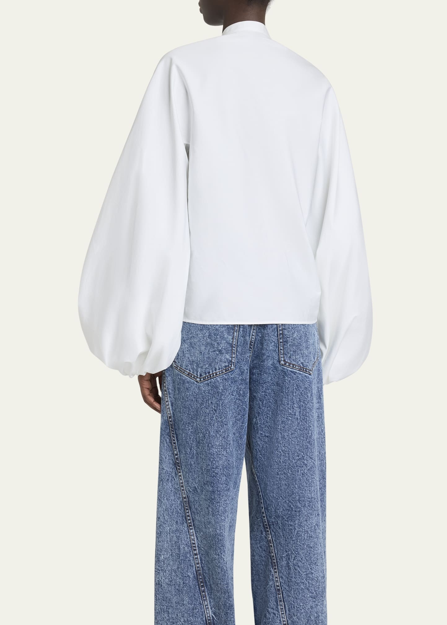 Puff Sleeve Button Down Blouse - 3