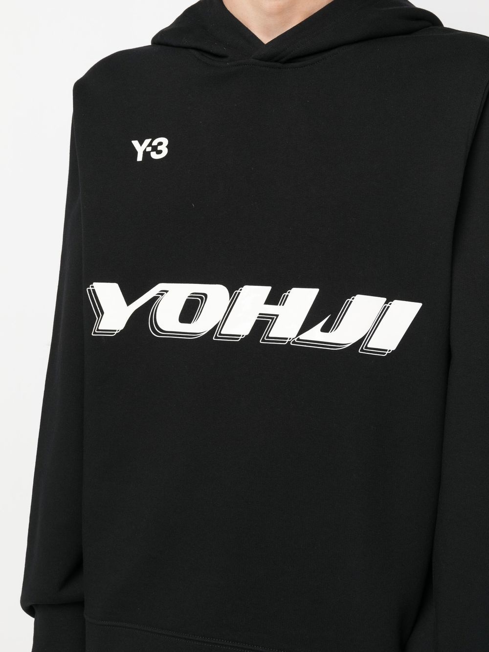 logo-print cotton hoodie - 5