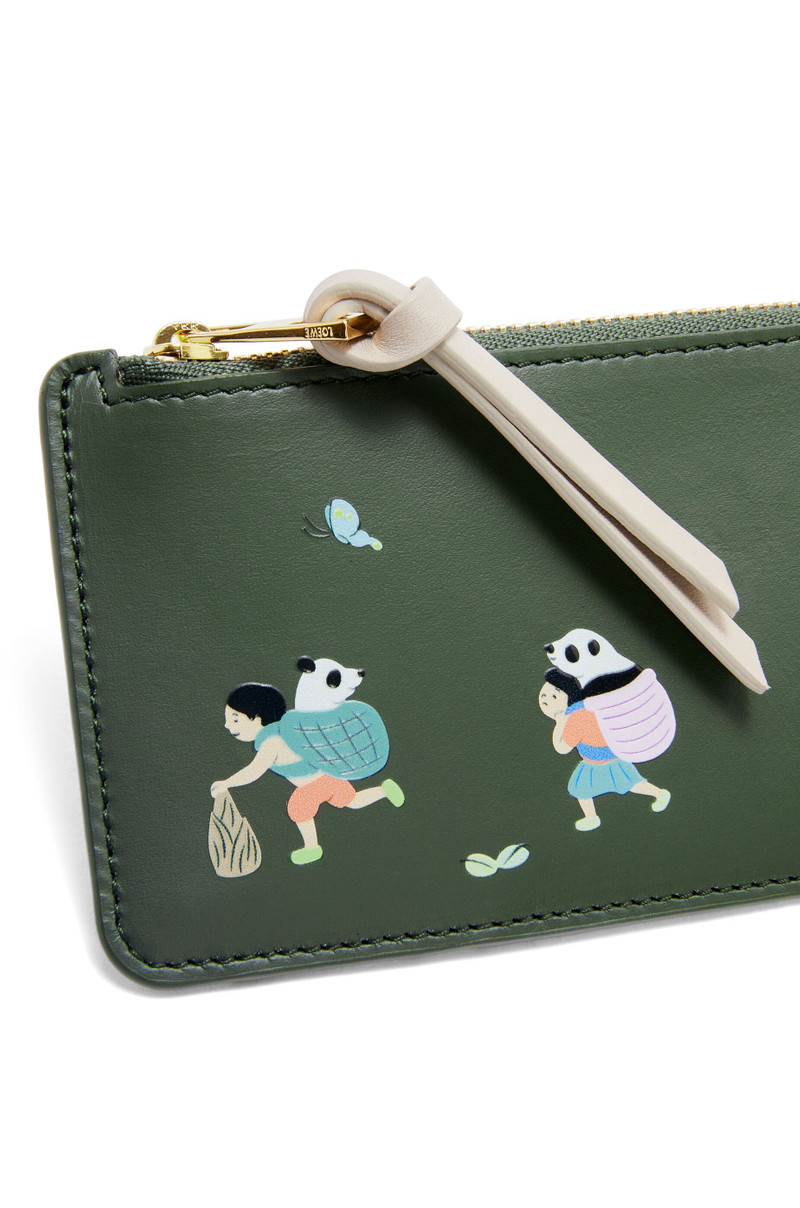 Panda coin cardholder in satin calfskin 4