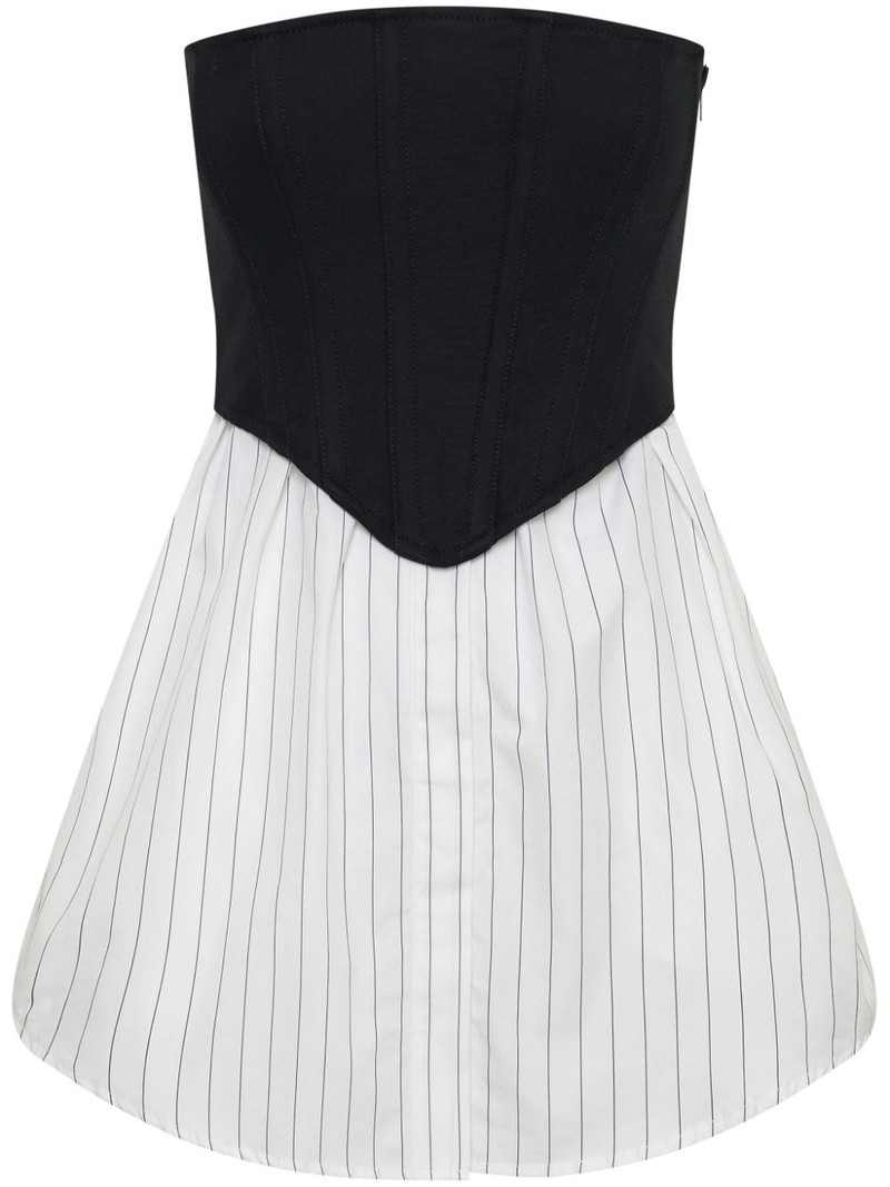 corset-panel striped minidress 1