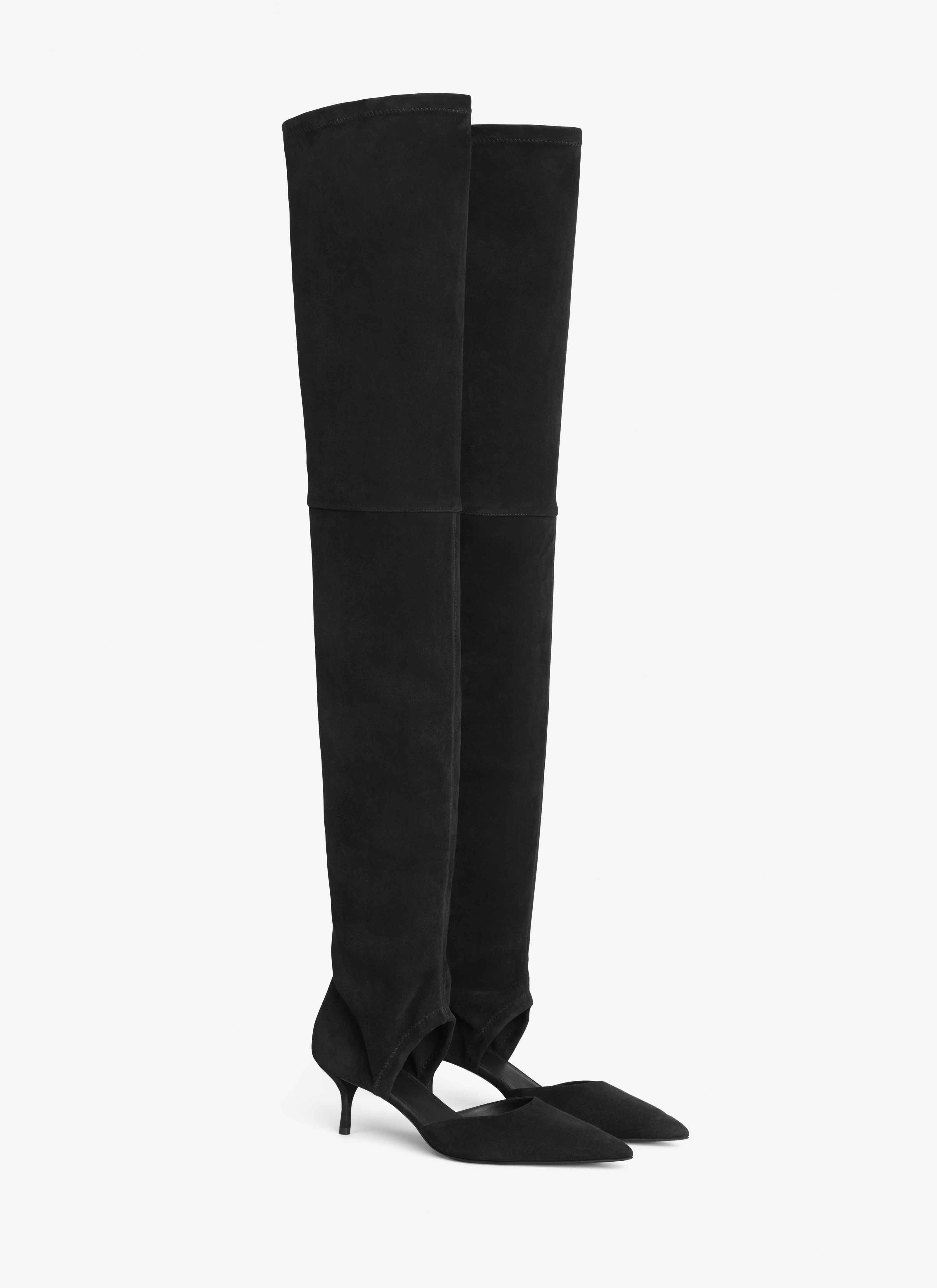 HIGH BOOTS IN STRETCH SUEDE - 4