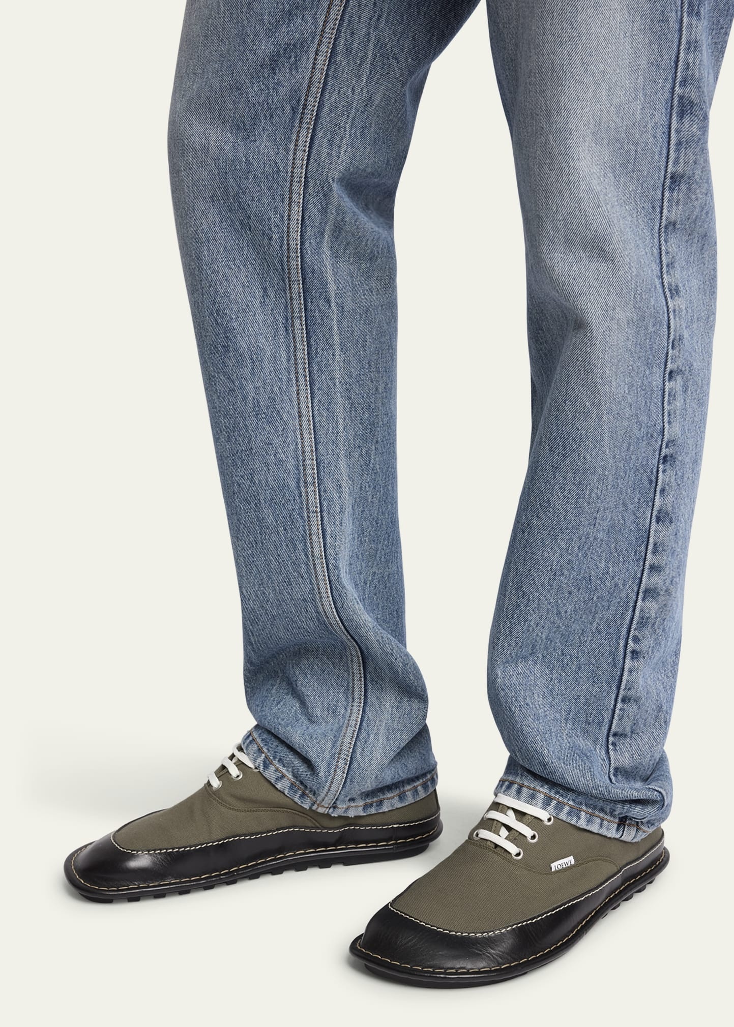 Men's Bay Canvas and Leather Low-Top Sneakers - 2