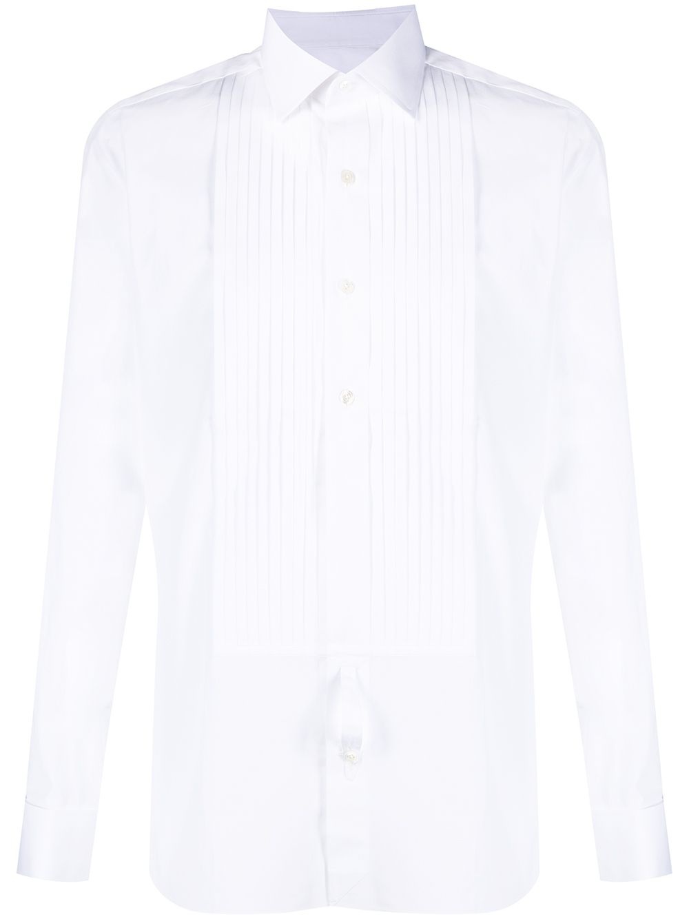 pleated bib cotton shirt - 1