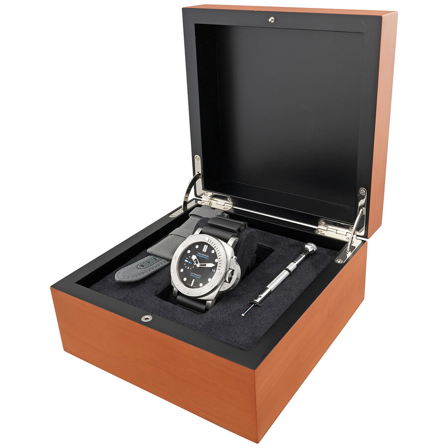 Pre-owned Panerai Submersible 47mm Automatic Black Dial Men's Watch PAM02305 - 4