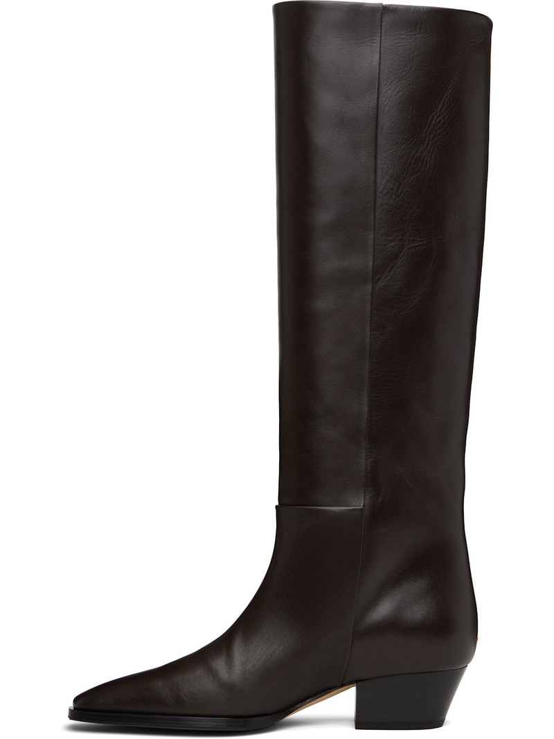 Aeyde Brown Medea Tall Boots outlook