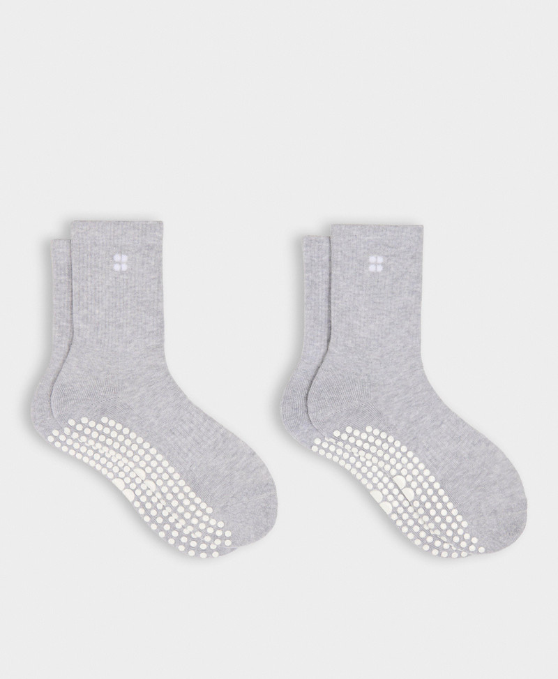 Pilates Crew Grip Sock 2 Pack 1