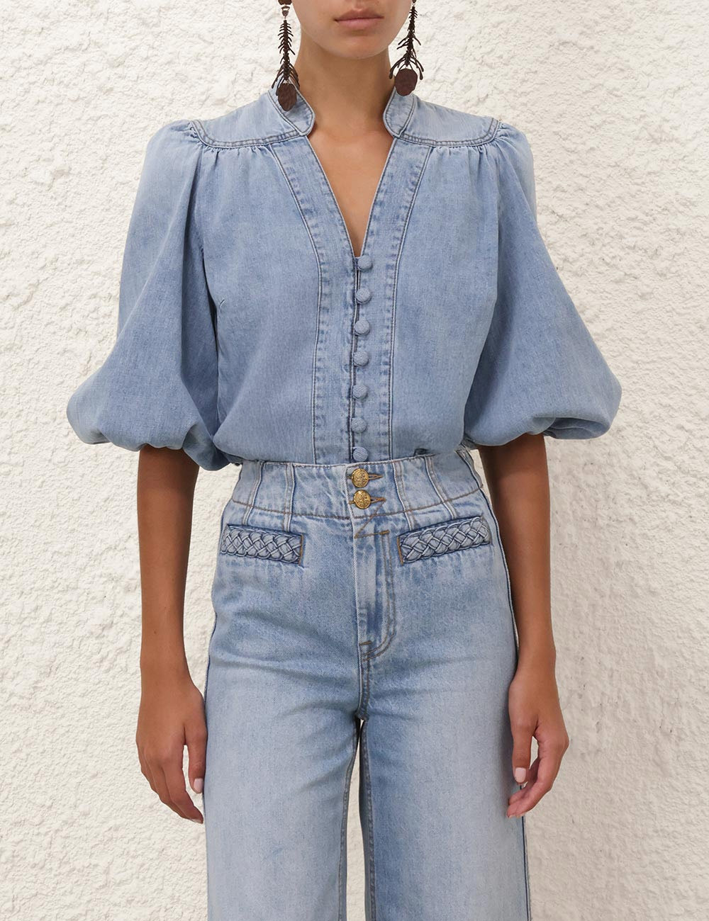 LUCKY DENIM BLOUSE - 3