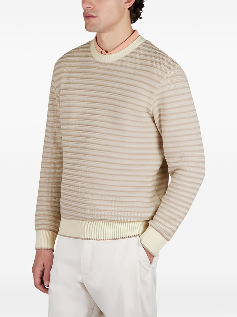 Paul & Shark bouclé striped crew-neck sweater outlook
