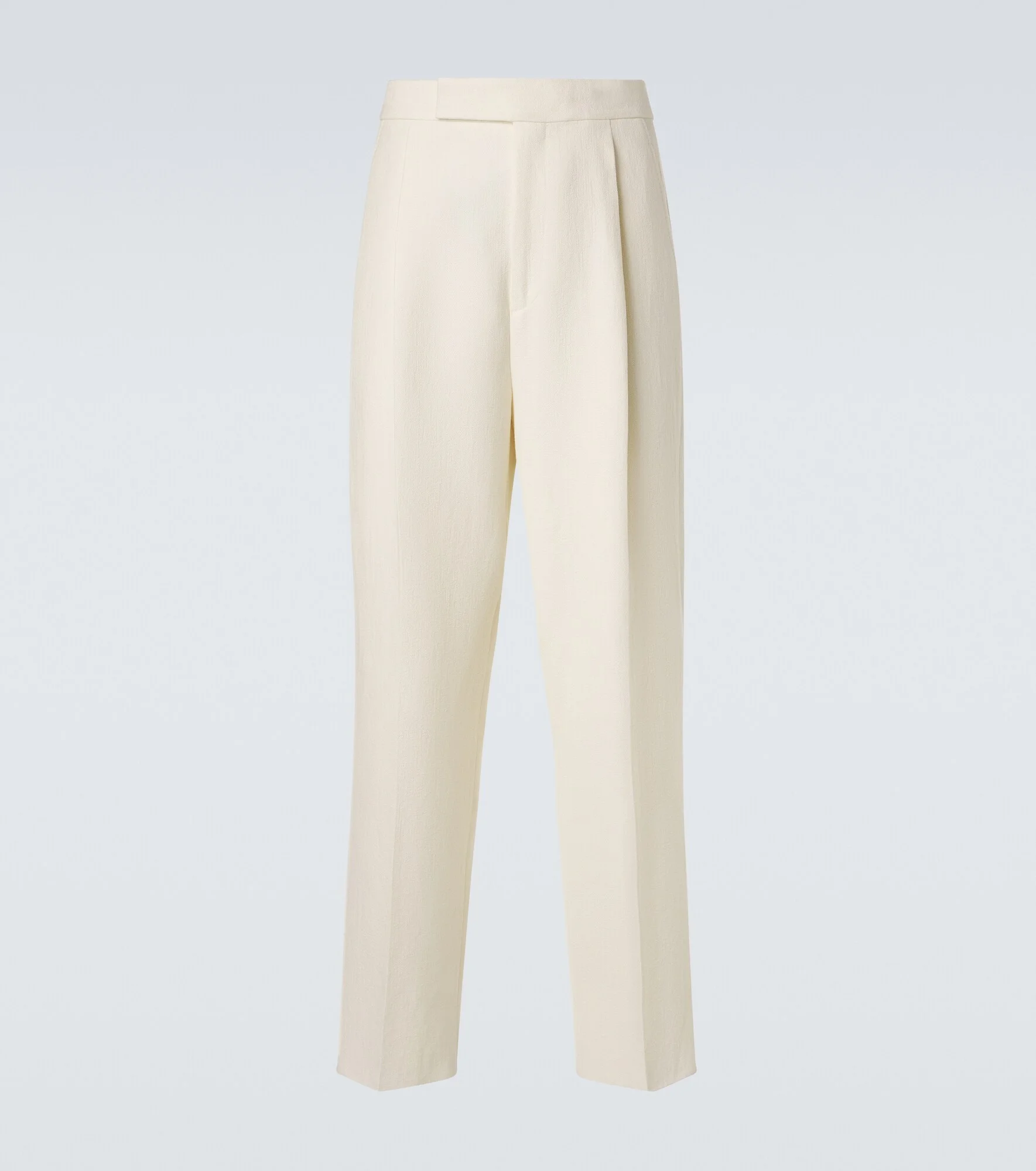 Wool and linen straight pants - 1