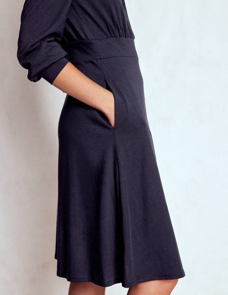 Orla Short Jersey Shirt Dress-Navy 3