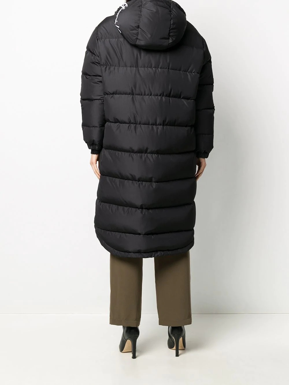 logo-plaque padded coat - 4