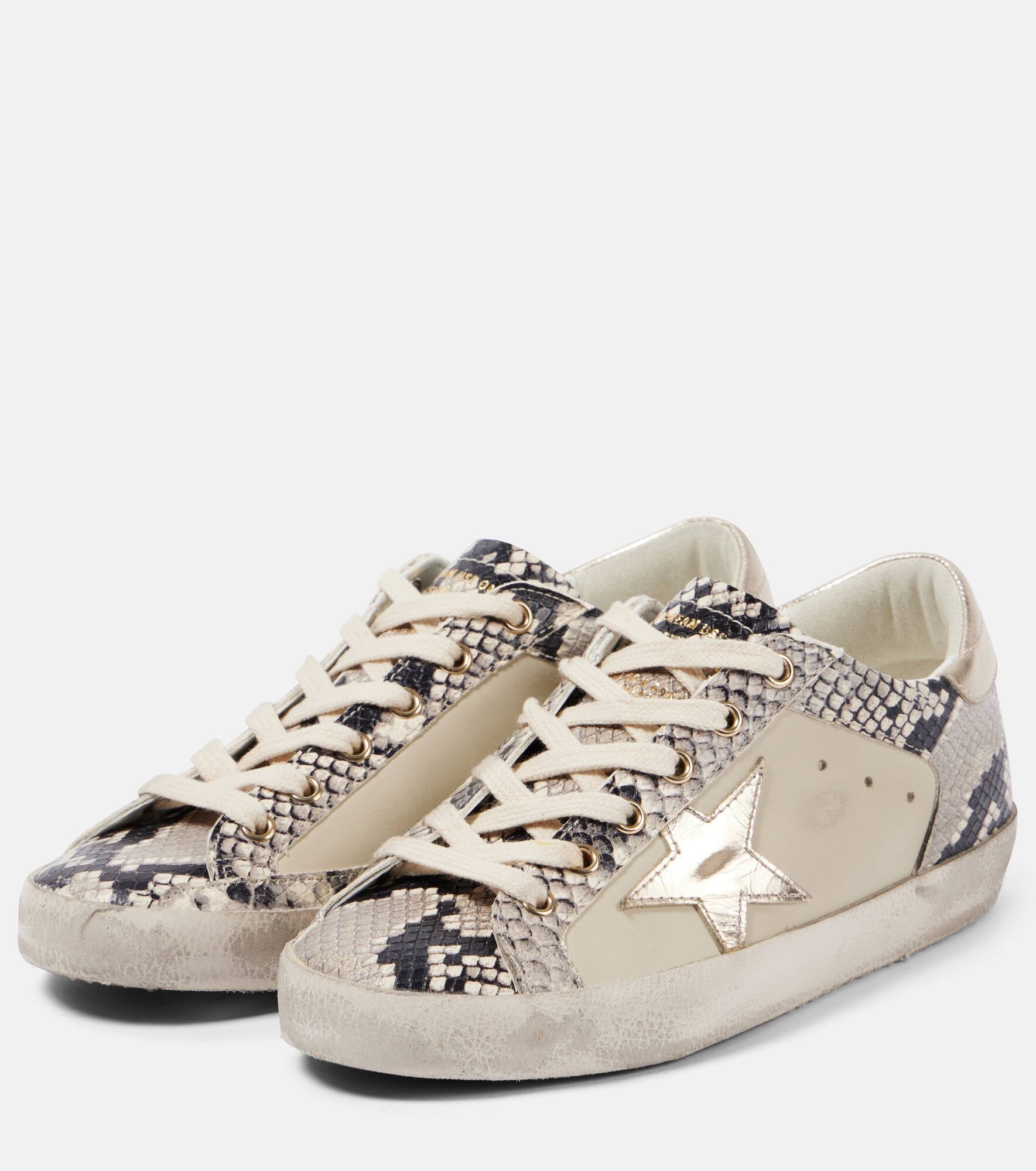 Super-Star snake-print leather sneakers - 4